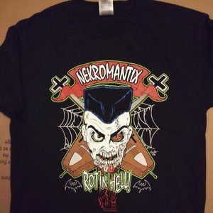 Nekromantix Rot In Hell Vintage T-Shirt (Size Medium) NEW Horrorpops
